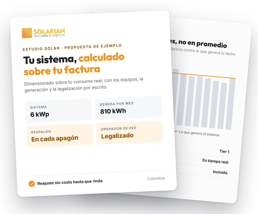 Ejemplo del Estudio Solar que Solarian revisa contigo